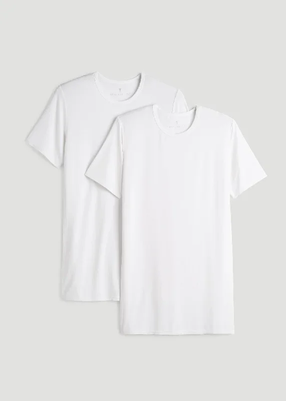 2 Pack Luxe Modal Crewneck Undershirt in White