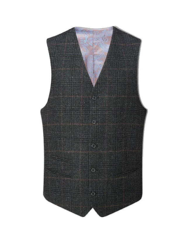 Alan Paine Surrey Mens Tweed Lined Waistcoat