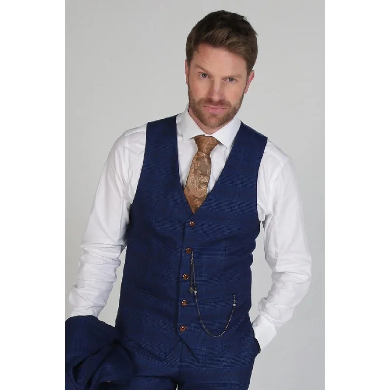 Alex - Men's Navy Waistcoat