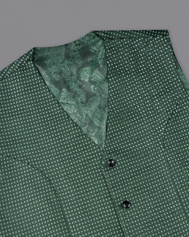 everglade-green-square-textured-waistcoat-ak