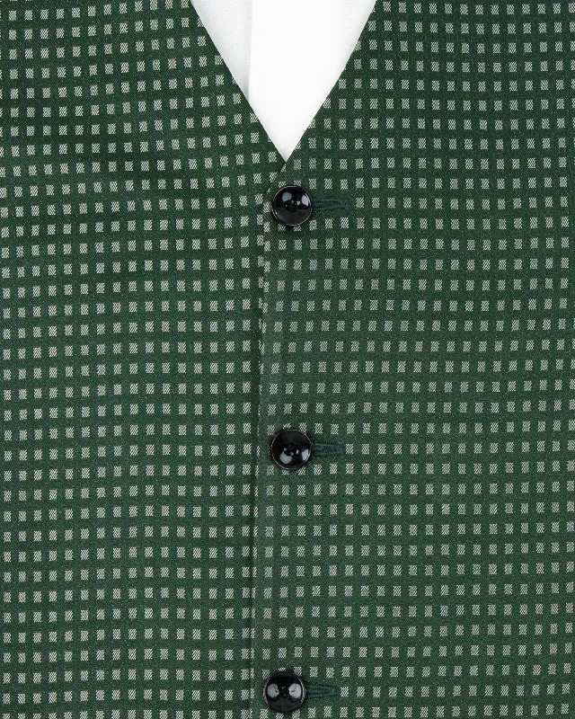 everglade-green-square-textured-waistcoat-ak