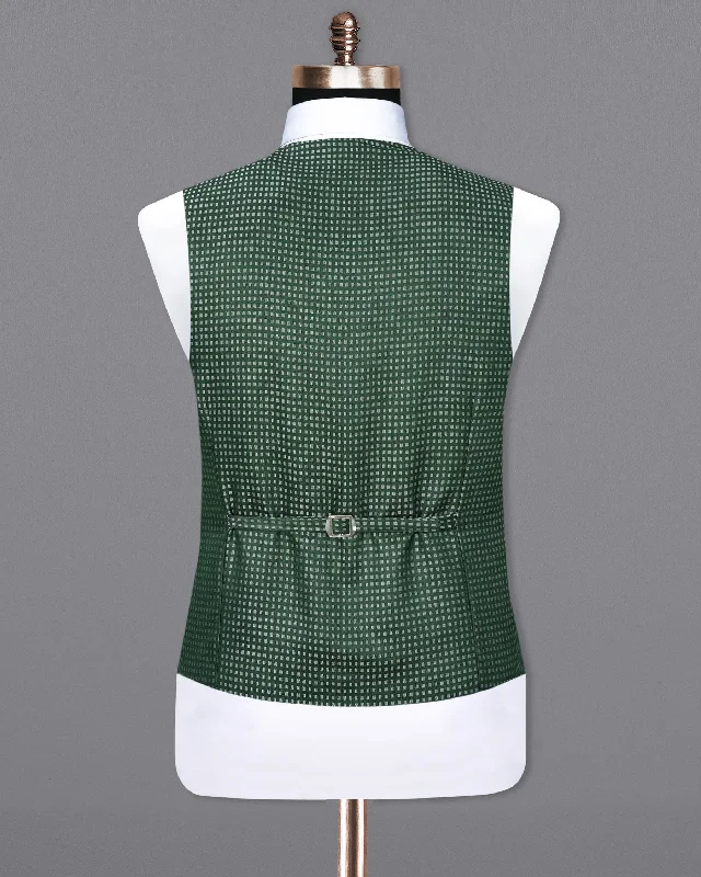 everglade-green-square-textured-waistcoat-ak