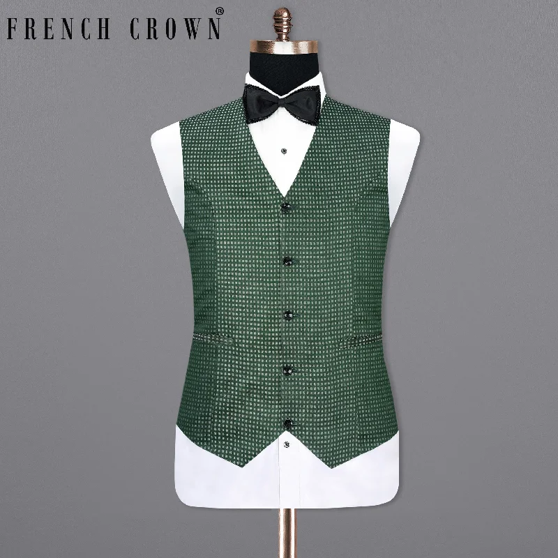 everglade-green-square-textured-waistcoat-ak