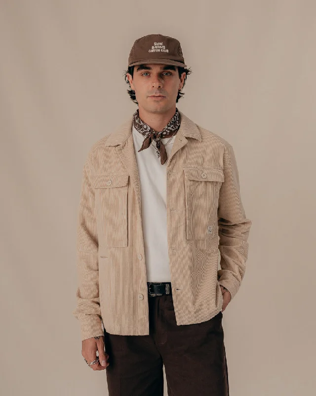 Fleet Cord Overshirt - Stone