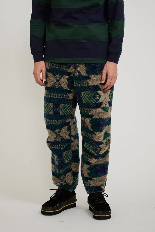 GYM Pants Wide Jacquard Boa Native Navy