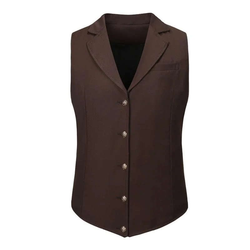 Men's Casual Solid Color Lapel Single Breasted Suit Vest 79179970M