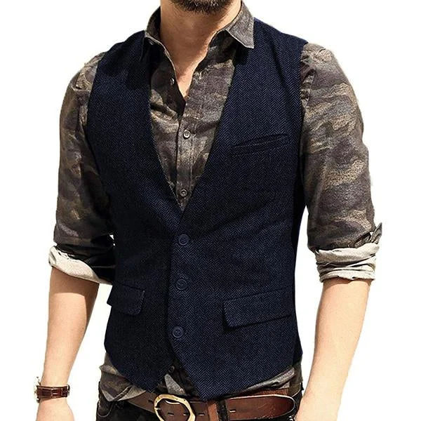 mens-v-neck-tweed-single-breasted-vest-89211169m