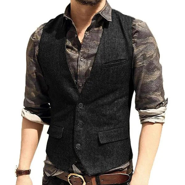 mens-v-neck-tweed-single-breasted-vest-89211169m