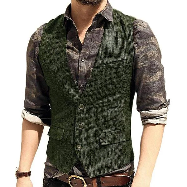 mens-v-neck-tweed-single-breasted-vest-89211169m