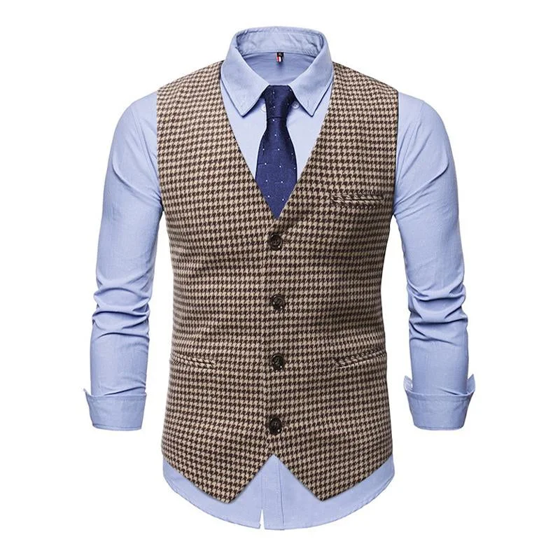 mens-vintage-houndstooth-single-breasted-v-neck-suit-vest-97818421y