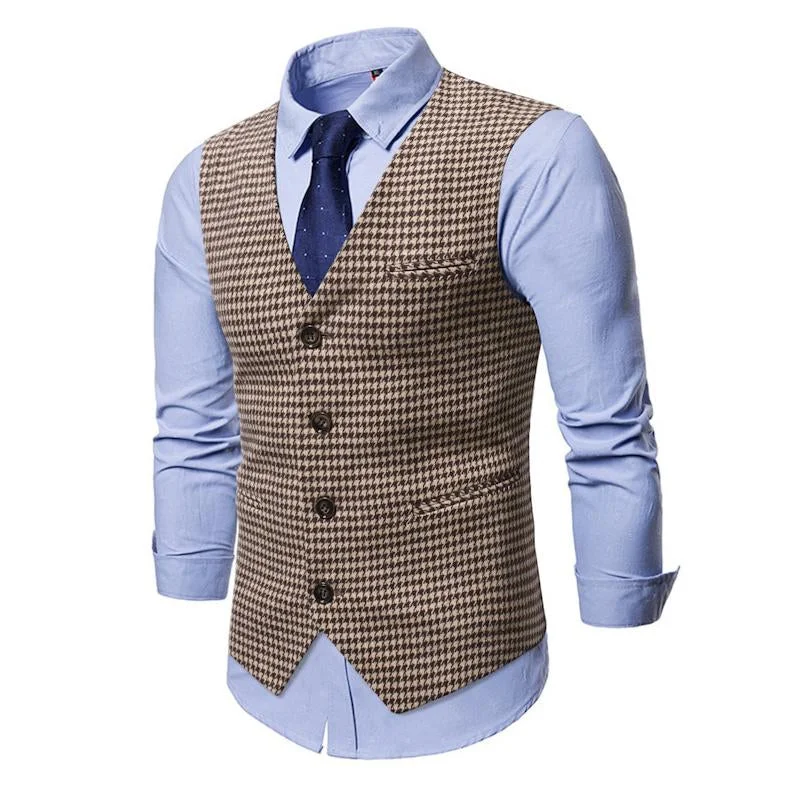 mens-vintage-houndstooth-single-breasted-v-neck-suit-vest-97818421y