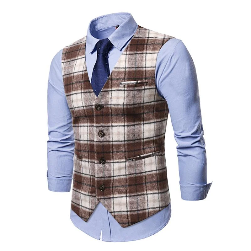 mens-vintage-plaid-collarless-suit-vest-50235091y