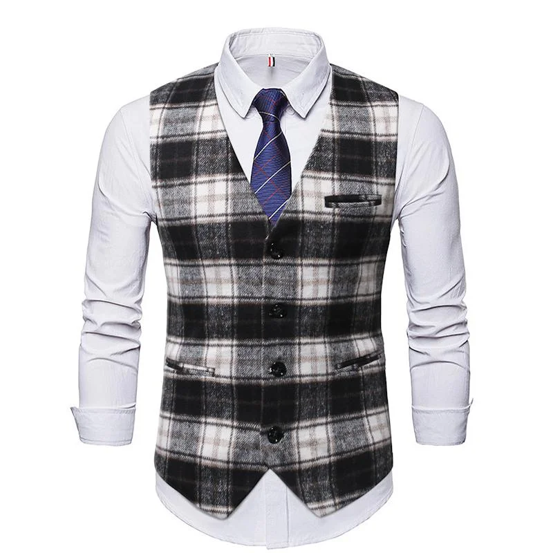 mens-vintage-plaid-collarless-suit-vest-50235091y