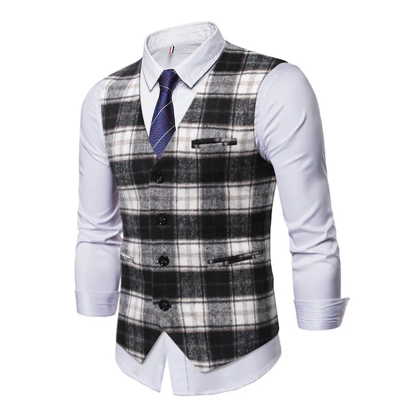 mens-vintage-plaid-collarless-suit-vest-50235091y