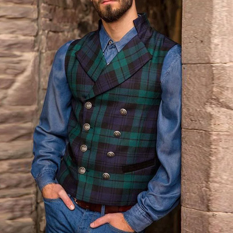 mens-vintage-plaid-slim-suit-vest-18057543m