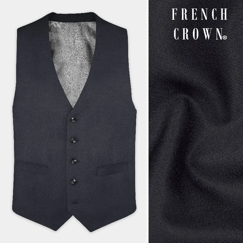 Piano Gray Wool Blend Waistcoat