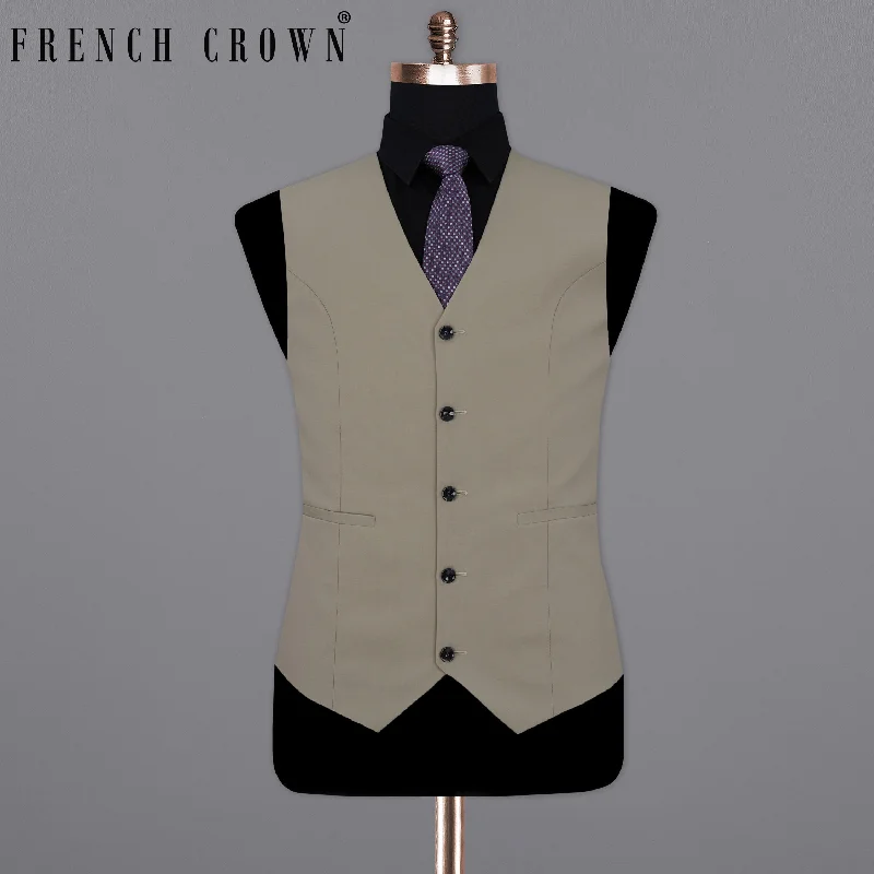 Sandrift Brown Solid Waistcoat