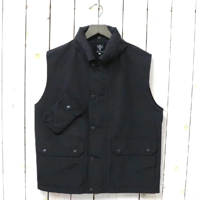 SOUTH2 WEST8『Carmel Vest-C/N Grosgrain』(Black)