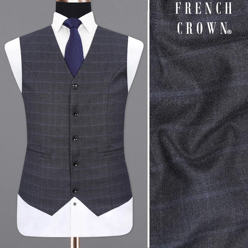 Thunder Gray Plaid Waistcoat