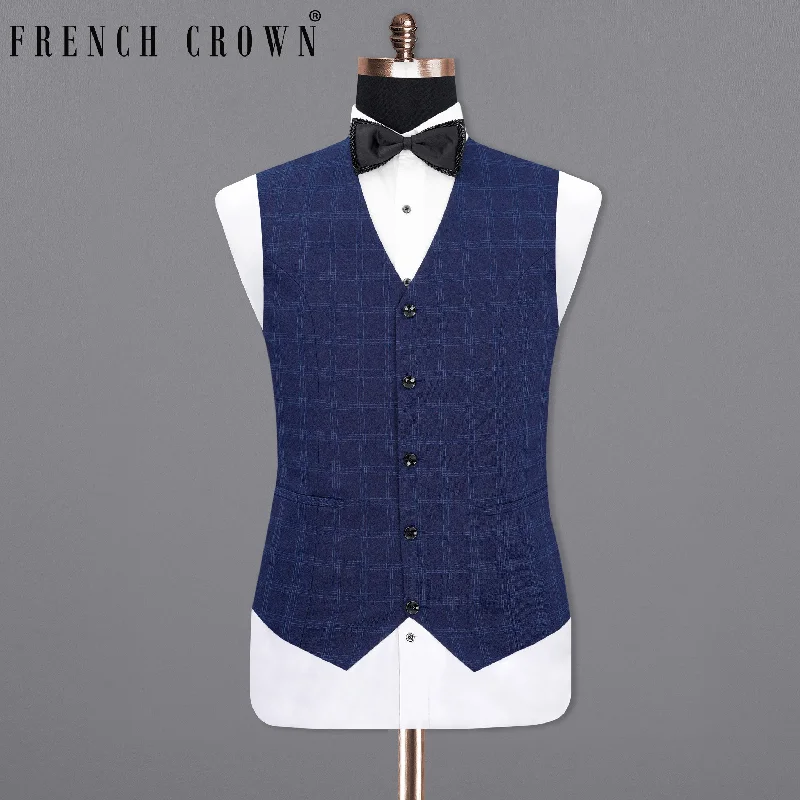 Tuna Blue Plaid Waistcoat