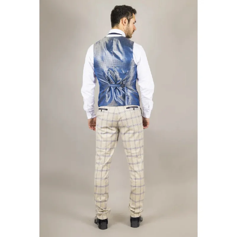 warwick-mens-beige-checked-waistcoat