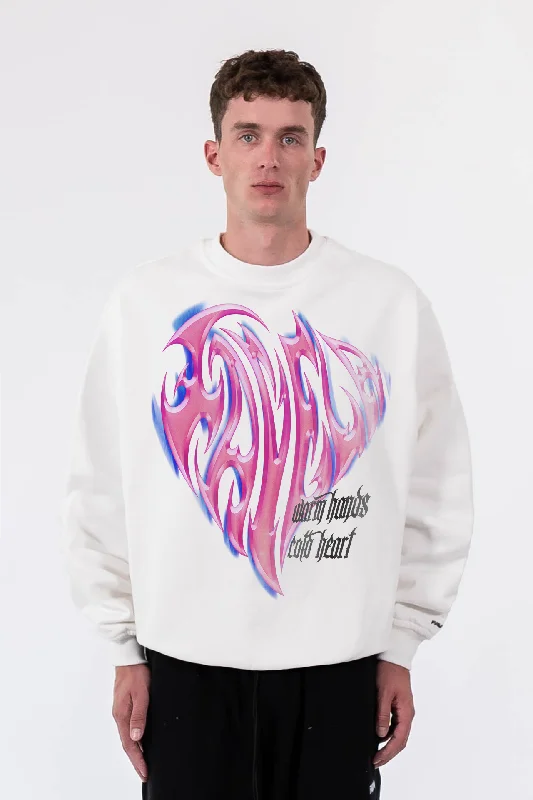 COLD HEARTS OFF WHITE CREWNECK