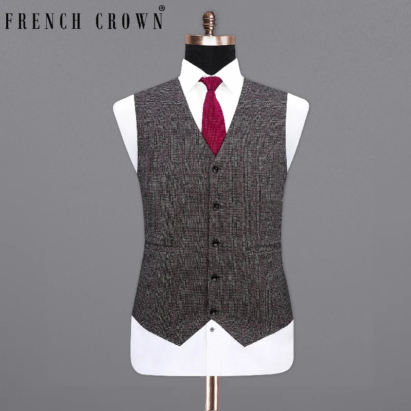 Fedora Sliver Plaid Wool Rich Waistcoat