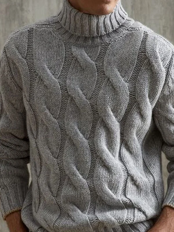 gray-versatile-turtleneck-cable-knitted-pullover-sweater-87917986d