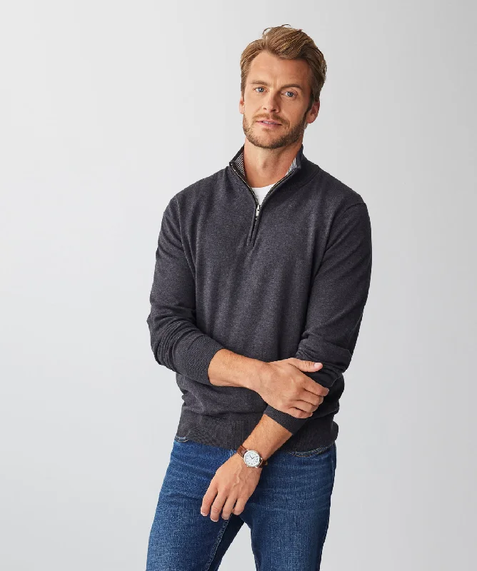 High Flex Half Zip Knit - Charcoal