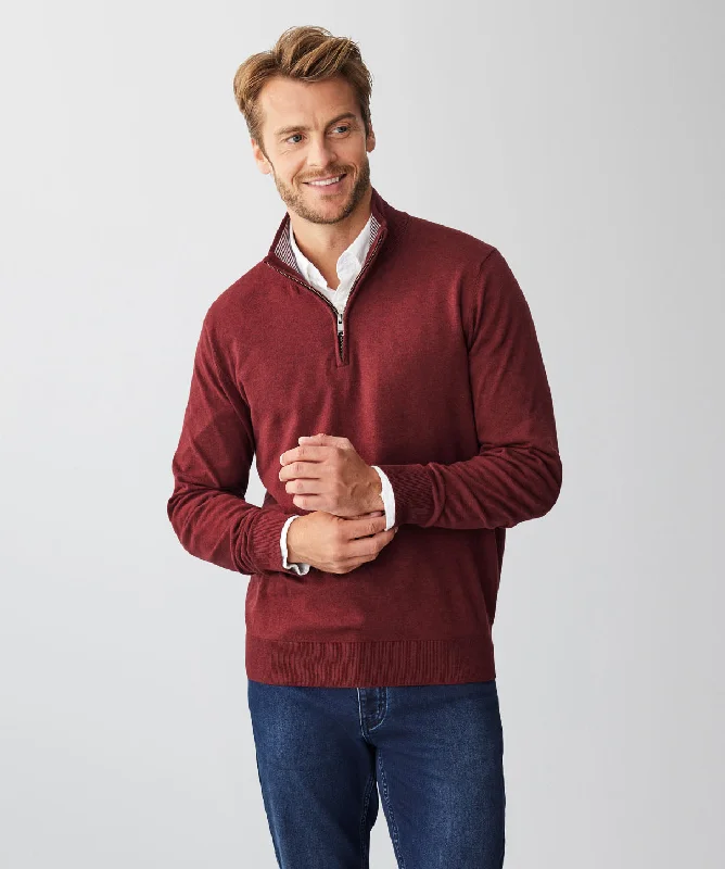 High Flex Half Zip Knit - Wine