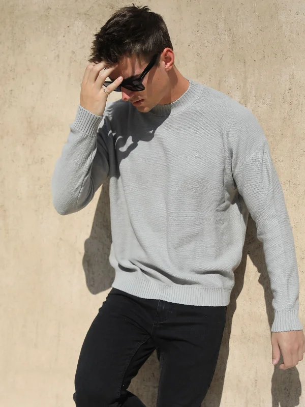 Huxley Knit Jumper - Pale Concrete