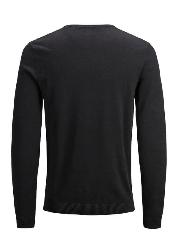 jjebasic-knit-v-neck-black-herre