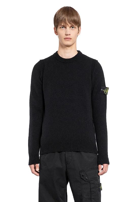 STONE ISLAND MAN BLACK KNITWEAR