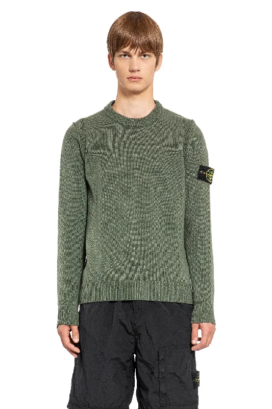 STONE ISLAND MAN GREEN KNITWEAR