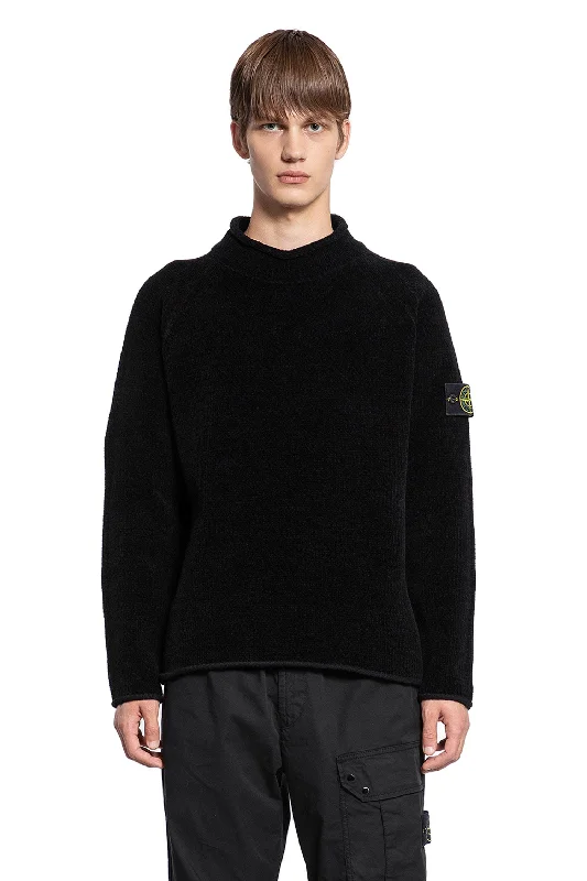 STONE ISLAND MAN BLACK KNITWEAR