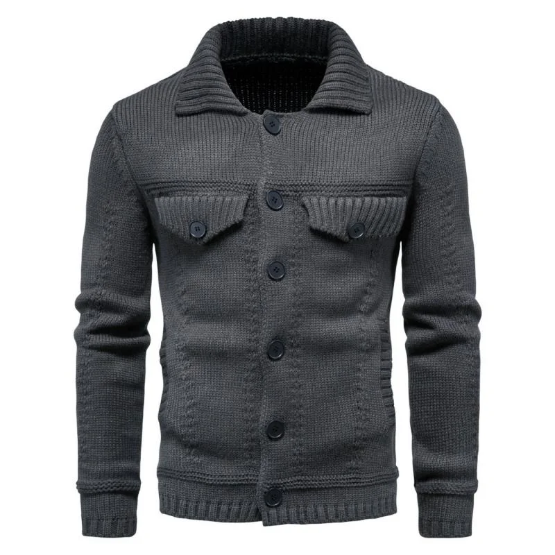 Men's Casual Lapel Workwear Knit Cardigan 16664804M