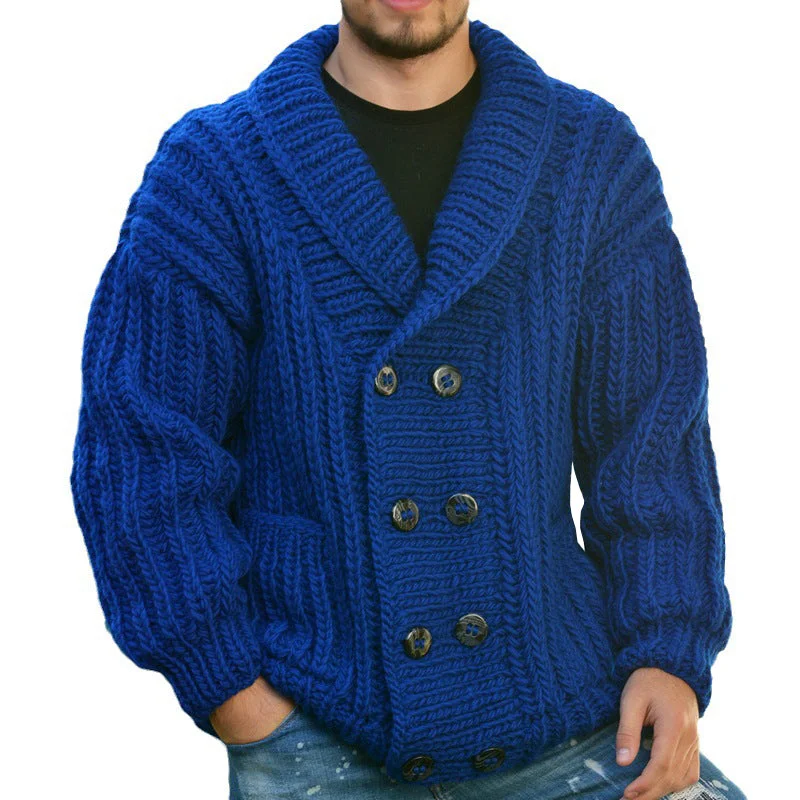 mens-casual-solid-color-lapel-double-breasted-long-sleeve-knitted-cardigan-30827802m