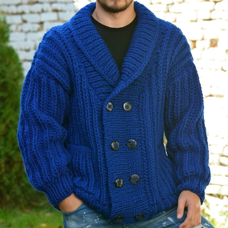 mens-casual-solid-color-lapel-double-breasted-long-sleeve-knitted-cardigan-30827802m