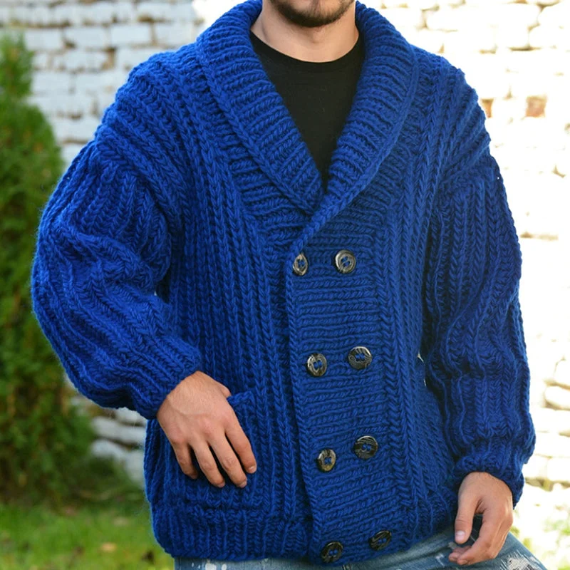 mens-casual-solid-color-lapel-double-breasted-long-sleeve-knitted-cardigan-30827802m