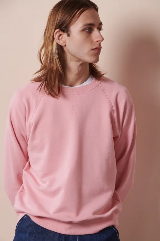 Men's Raglan Sweatshirt - Pale Pink