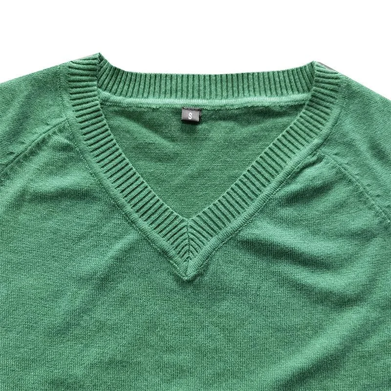 mens-v-neck-solid-color-long-sleeved-bottoming-sweater-63145018x