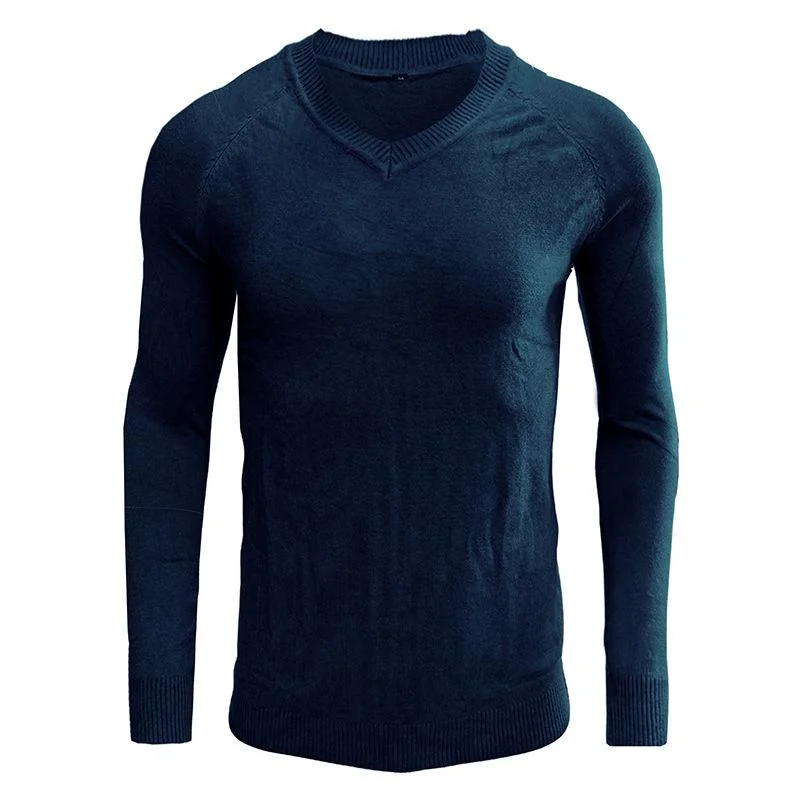 mens-v-neck-solid-color-long-sleeved-bottoming-sweater-63145018x