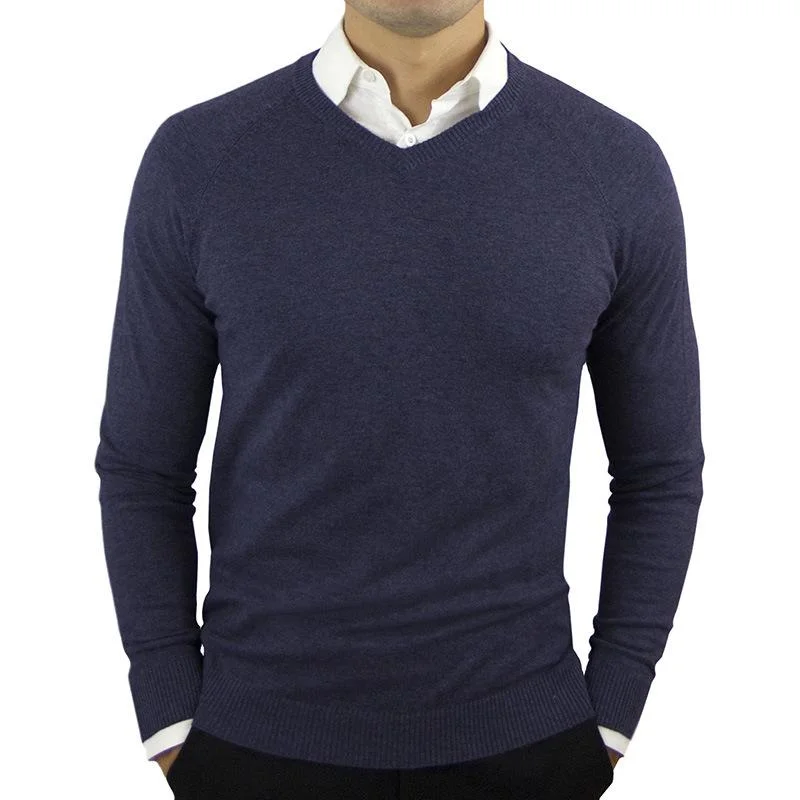 mens-v-neck-solid-color-long-sleeved-bottoming-sweater-63145018x