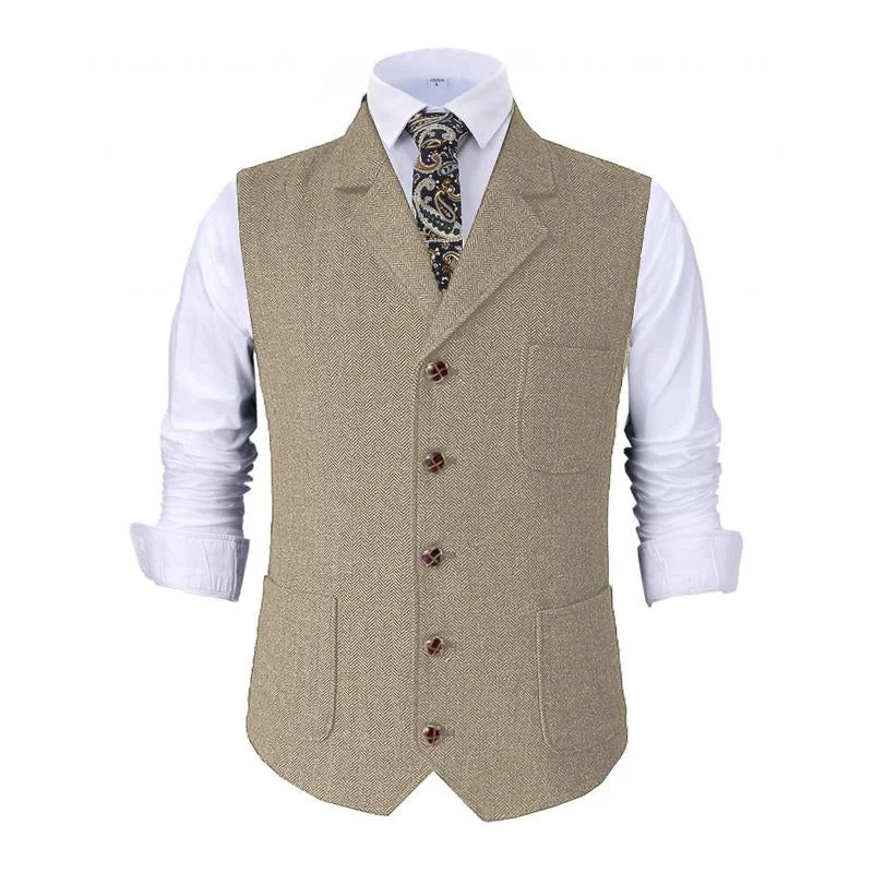 mens-vintage-herringbone-notch-lapel-single-breasted-suit-vest-43372056m