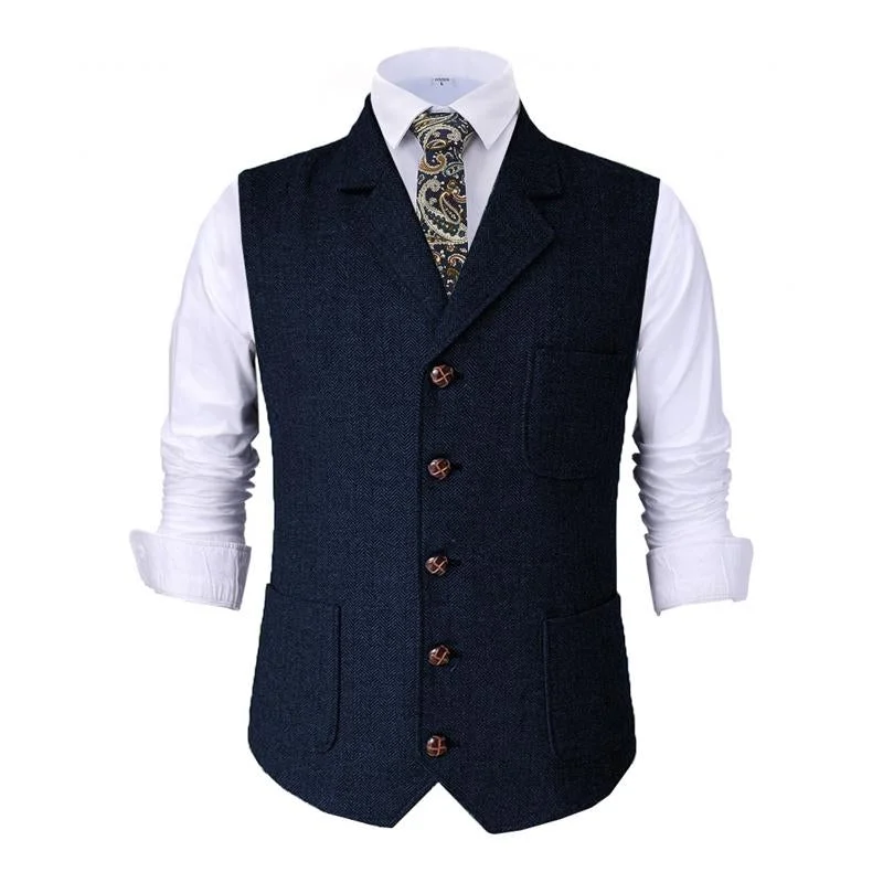 mens-vintage-herringbone-notch-lapel-single-breasted-suit-vest-43372056m