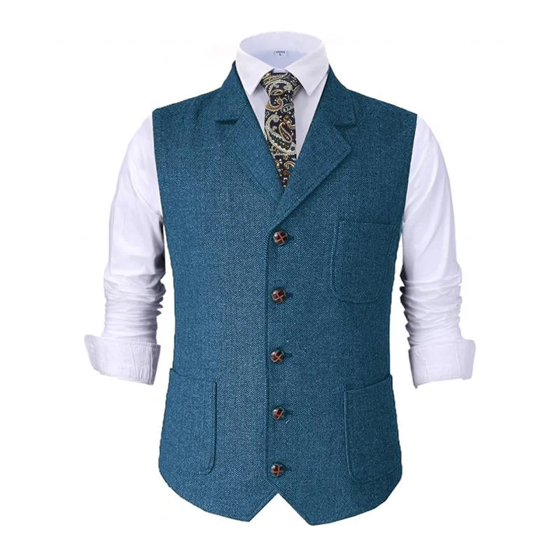 mens-vintage-herringbone-notch-lapel-single-breasted-suit-vest-43372056m