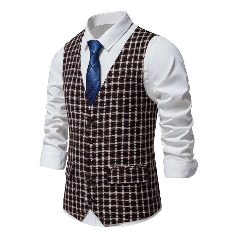 mens-vintage-plaid-v-neck-single-breasted-suit-vest-81040491m