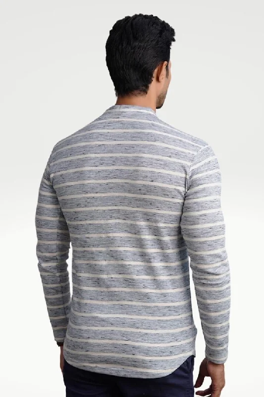 misty-gray-mock-neck-striped-sweatshirt