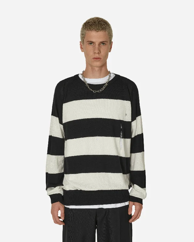 Damaged Stripe Jumper Black / White