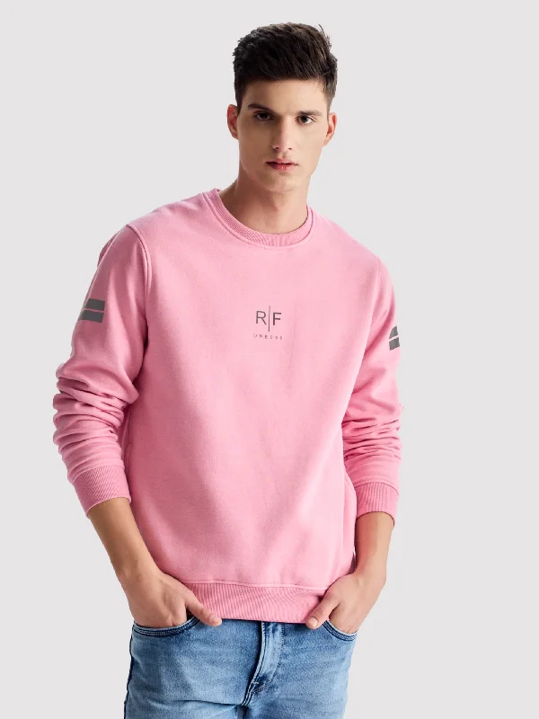 Pink Fleece Crew Neck Sweatshirt